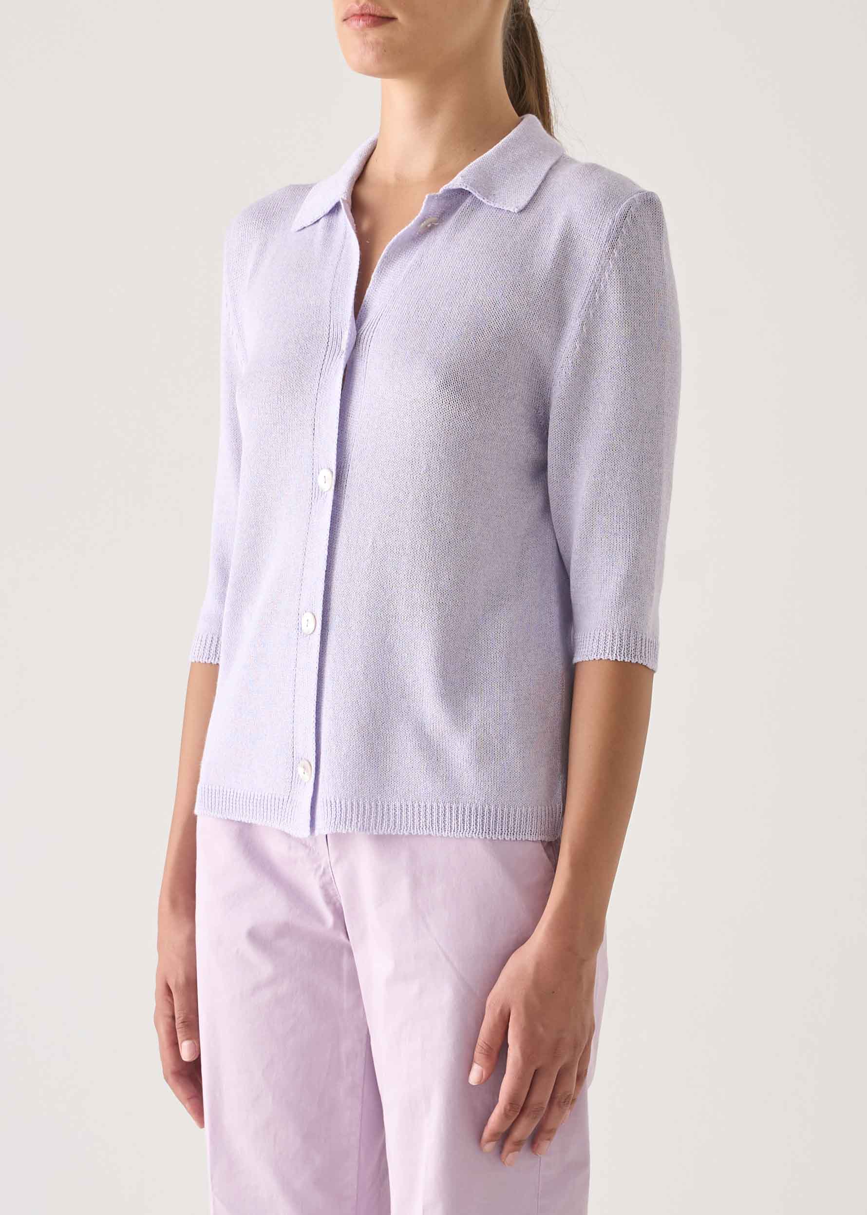 Polo in maglia di viscosa